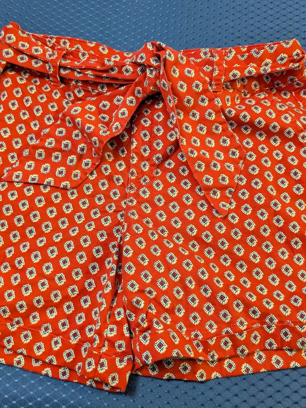 St. John's Bay Red Printed Tie-Front Shorts